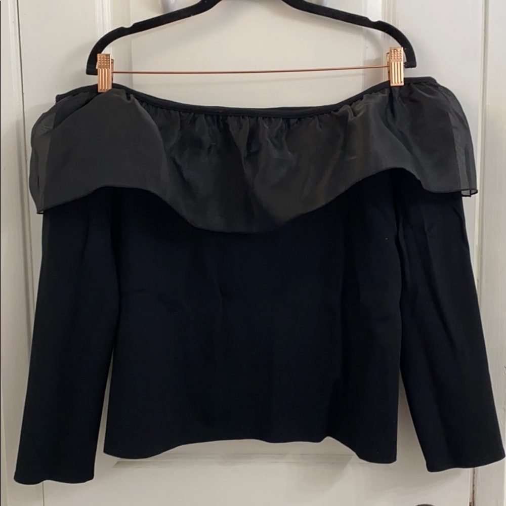 J Crew off the shoulder Ruffle blouse